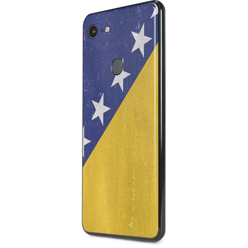 Bosnia and Herzegovina Flag Distressed Google Pixel 3 XL Skin